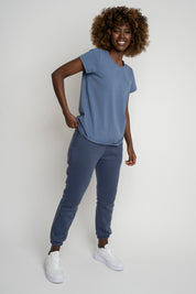 WOMEN'S BLUE T-SHIRT - PETIT