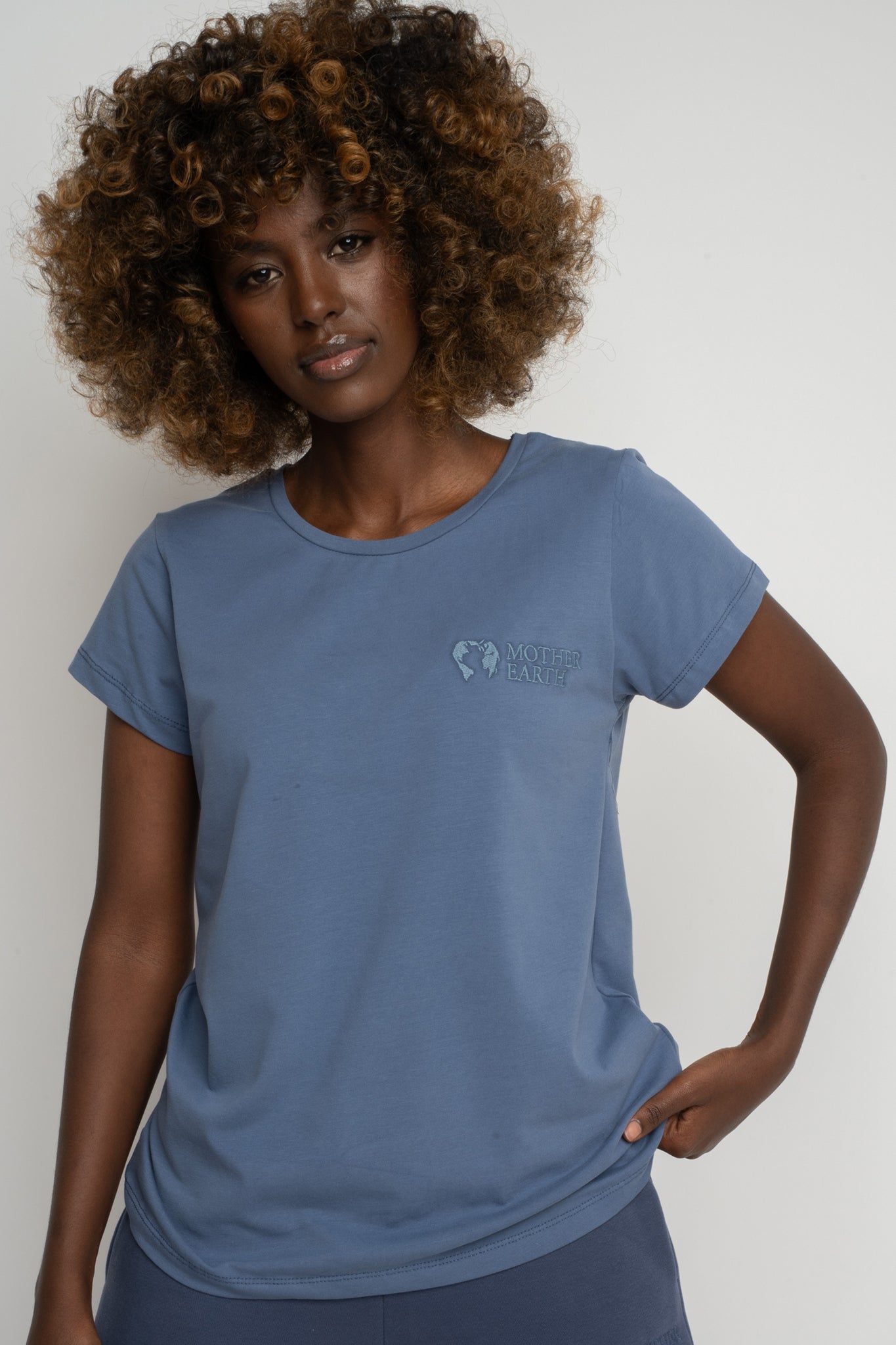 WOMEN'S BLUE T-SHIRT - PETIT