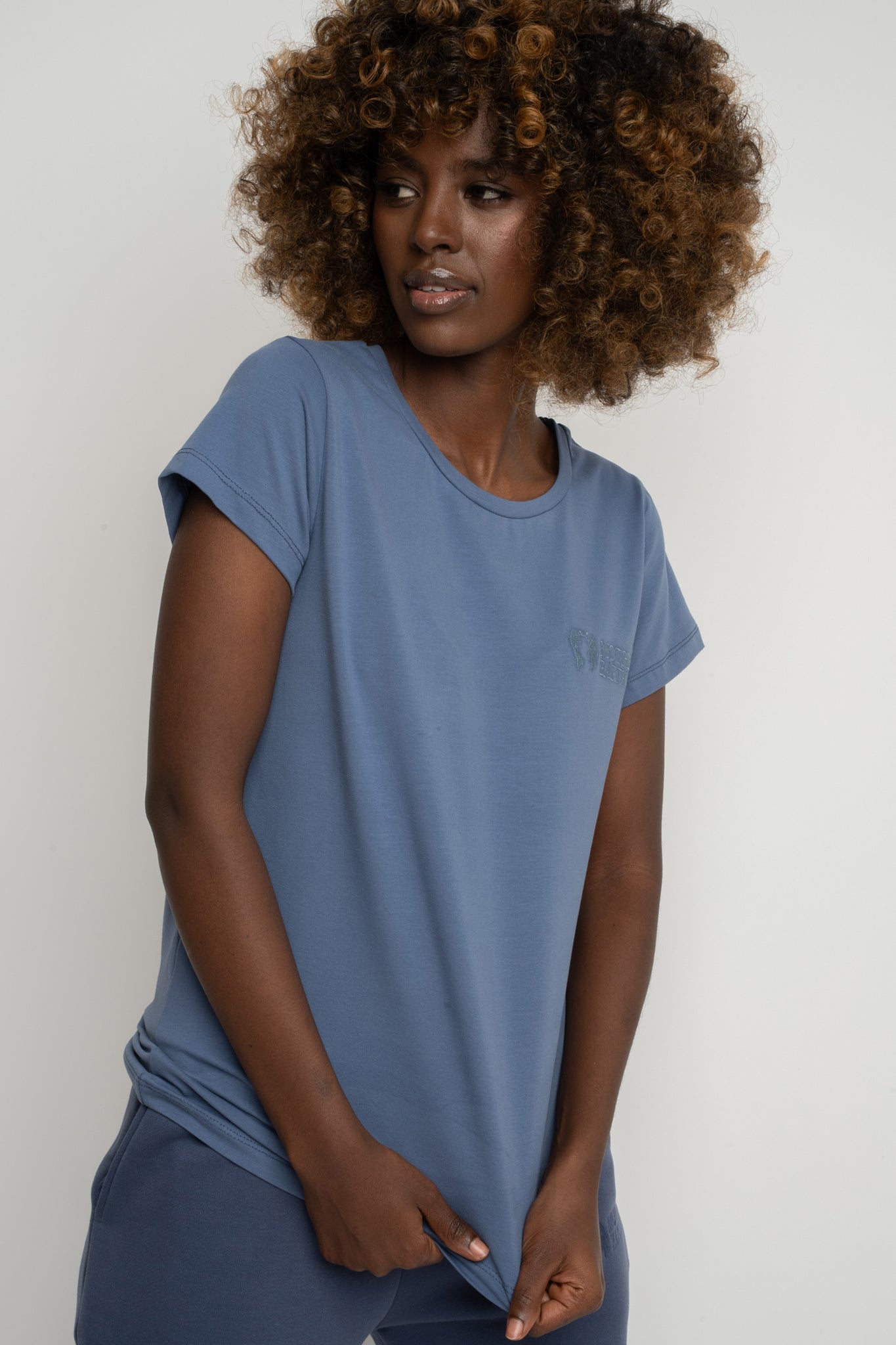 WOMEN'S BLUE T-SHIRT - PETIT