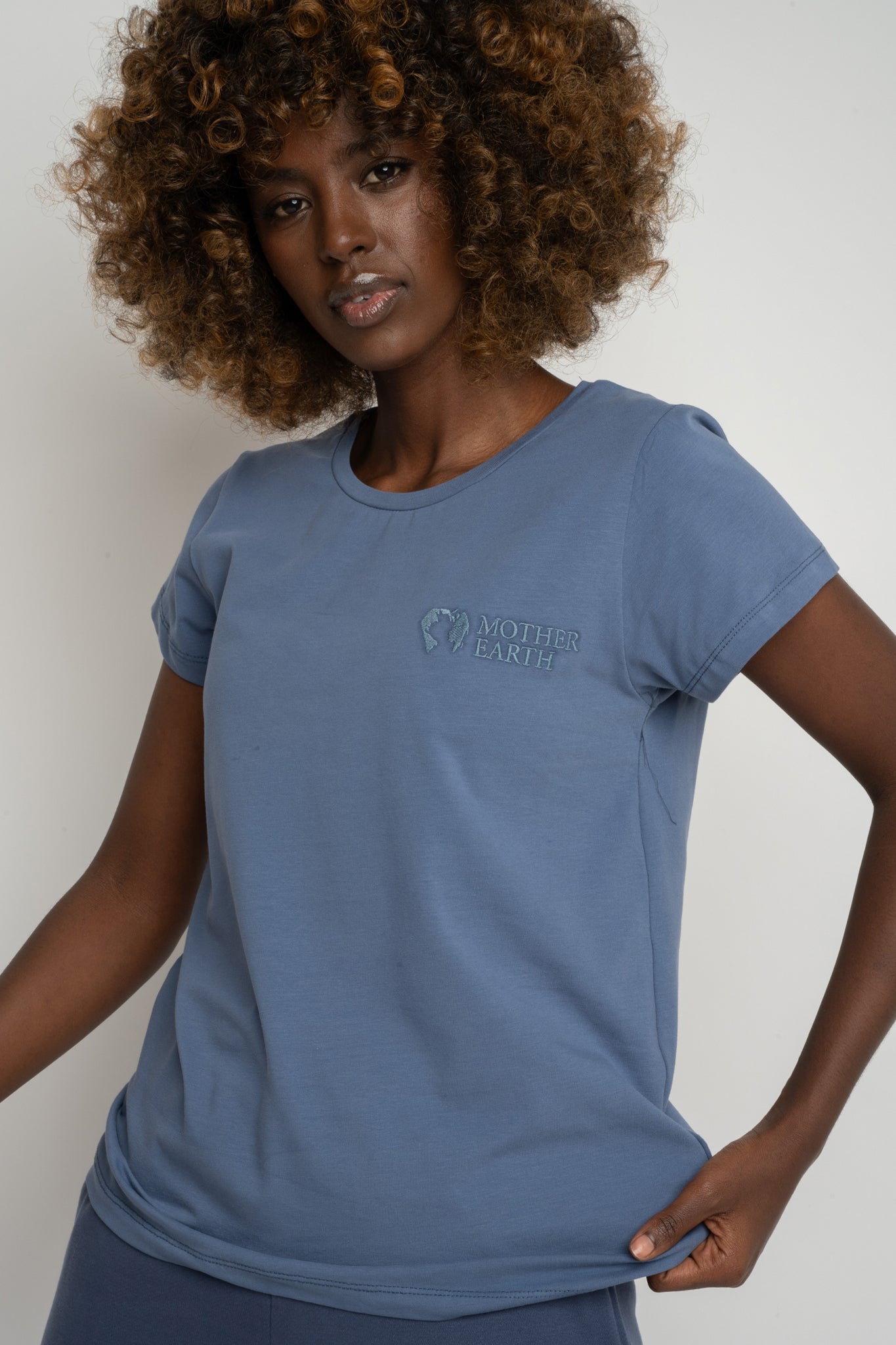 WOMEN'S BLUE T-SHIRT - PETIT