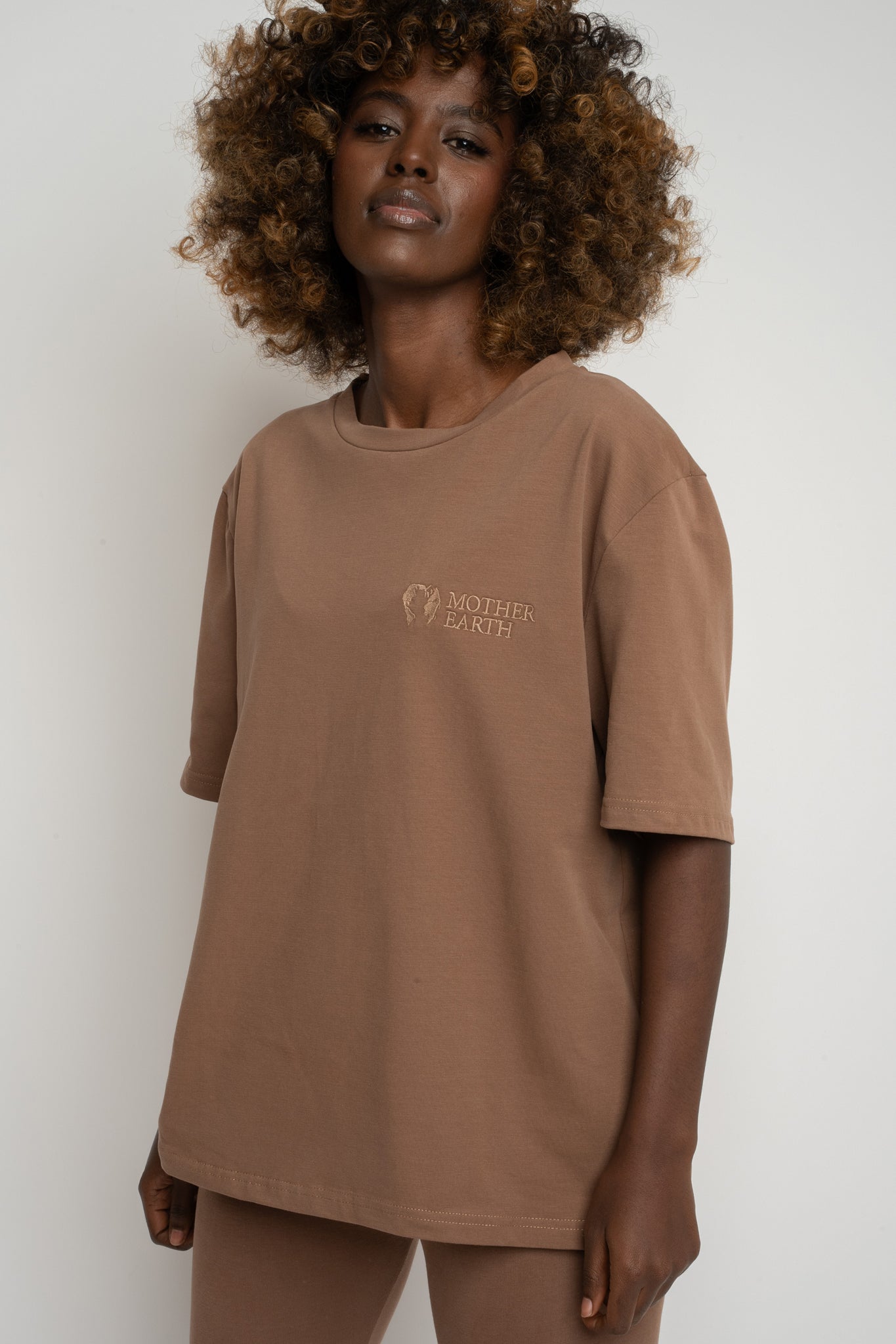 Women's Brown T-SHIRT - OYSTER