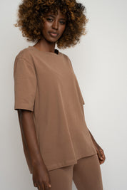 Women's Brown T-SHIRT - OYSTER