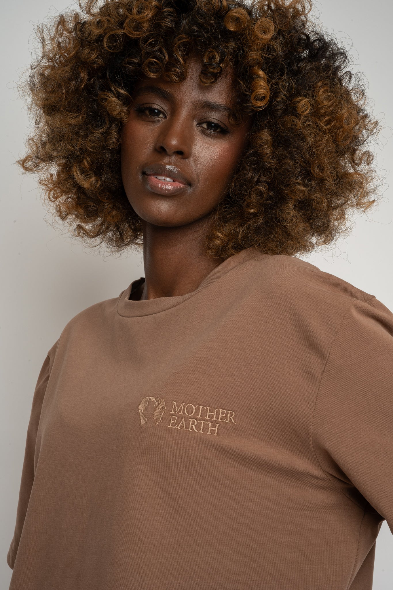 Women's Brown T-SHIRT - OYSTER