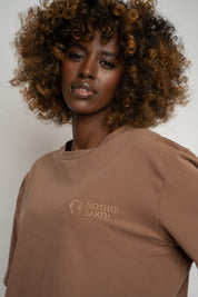 Women's Brown T-SHIRT - OYSTER