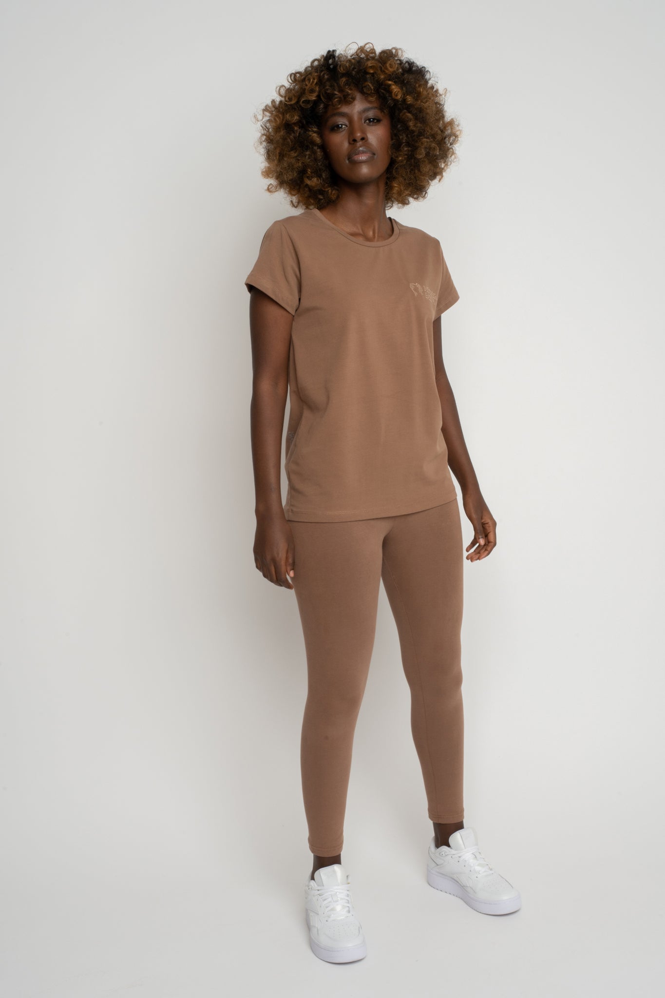 WOMEN'S BROWN T-SHIRT - PETIT