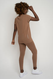 WOMEN'S BROWN T-SHIRT - PETIT