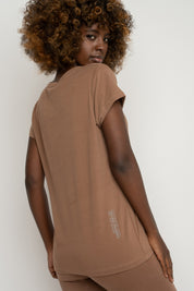 WOMEN'S BROWN T-SHIRT - PETIT