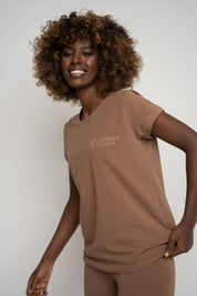 WOMEN'S BROWN T-SHIRT - PETIT