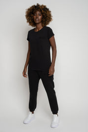 WOMEN'S BLACK T-SHIRT - PETIT