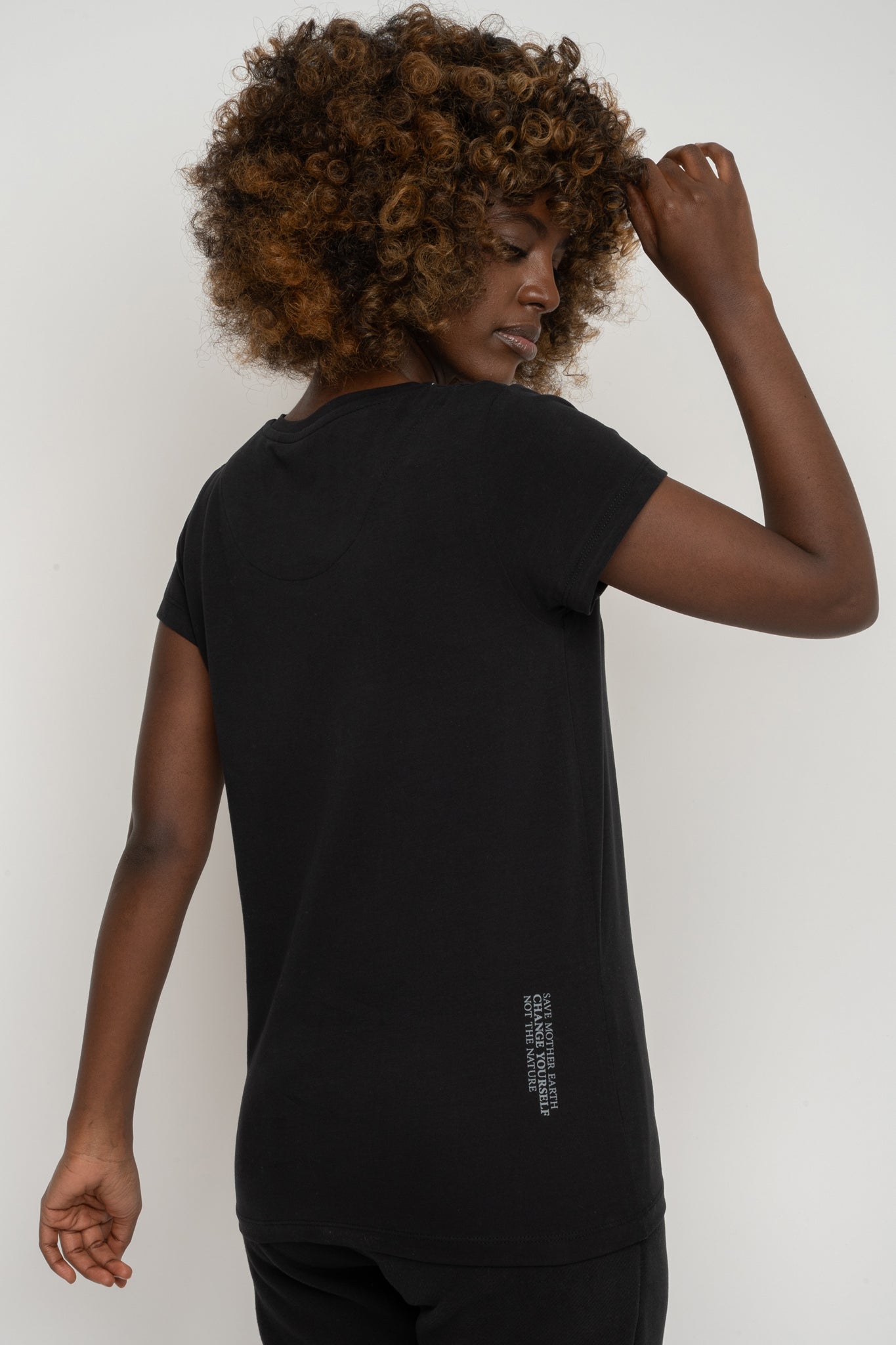 WOMEN'S BLACK T-SHIRT - PETIT