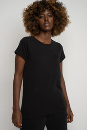 WOMEN'S BLACK T-SHIRT - PETIT