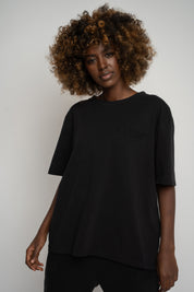 Women's Black T-SHIRT - OYSTER