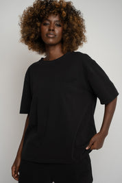 Women's Black T-SHIRT - OYSTER