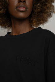 Women's Black T-SHIRT - OYSTER