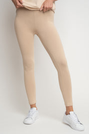 BEIGE COTTON LEGGINGS - LUIZIANA