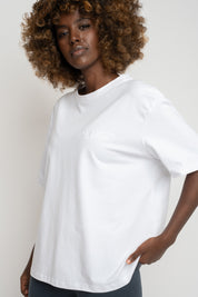 WOMEN'S WHITE T-SHIRT - OYSTER