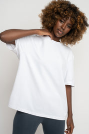 WOMEN'S WHITE T-SHIRT - OYSTER