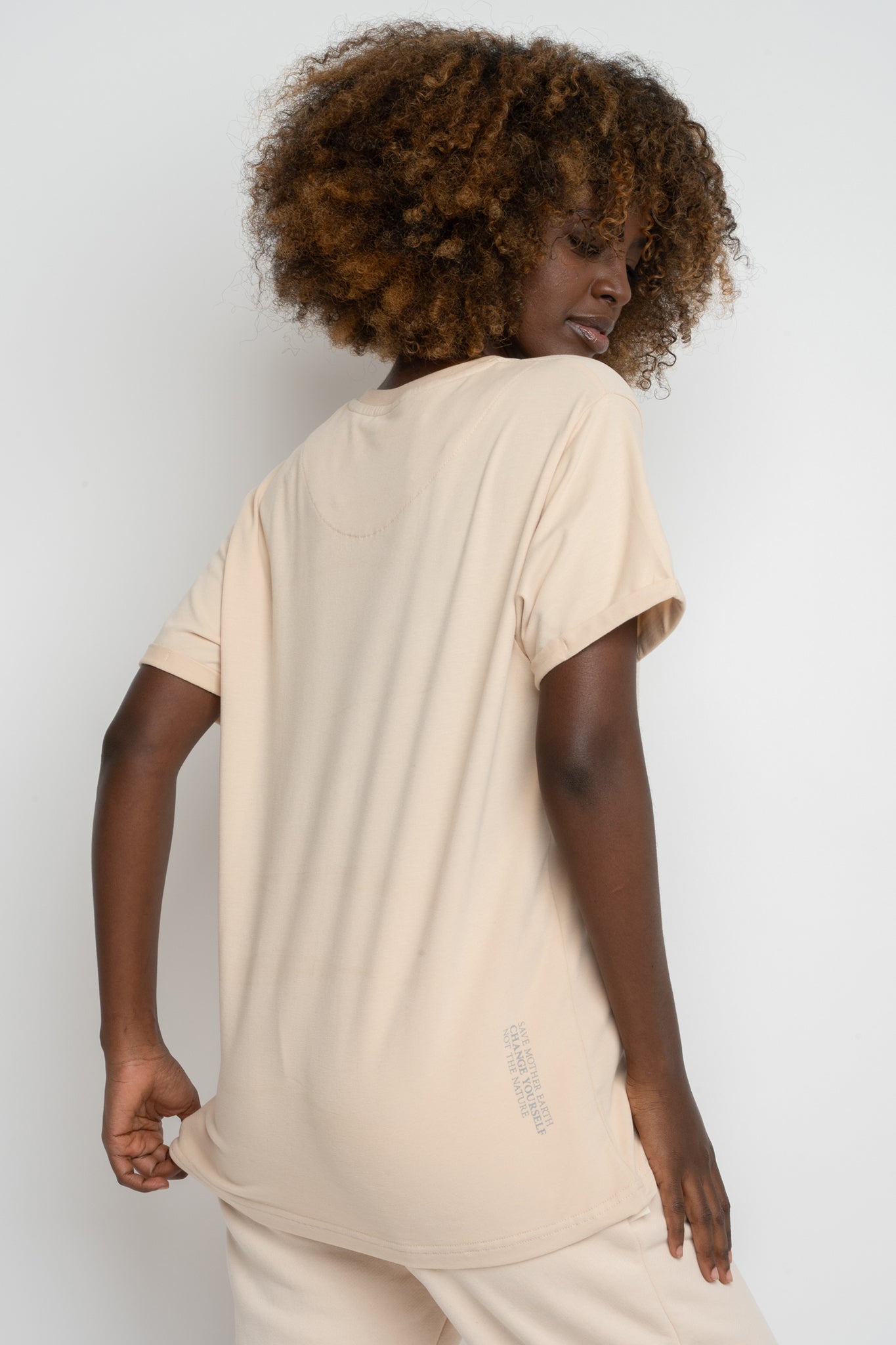 WOMEN'S LIGHT BEIGE T-SHIRT - MORAINE