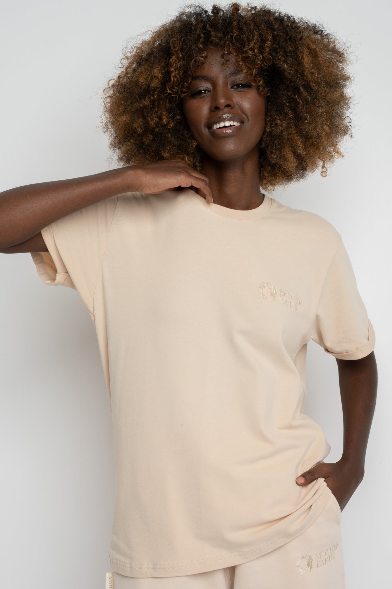 WOMEN'S LIGHT BEIGE T-SHIRT - MORAINE