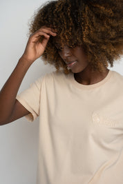 WOMEN'S LIGHT BEIGE T-SHIRT - MORAINE
