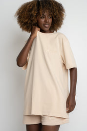 OVERSIZE T-SHIRT LIGHT BEIGE - HURON