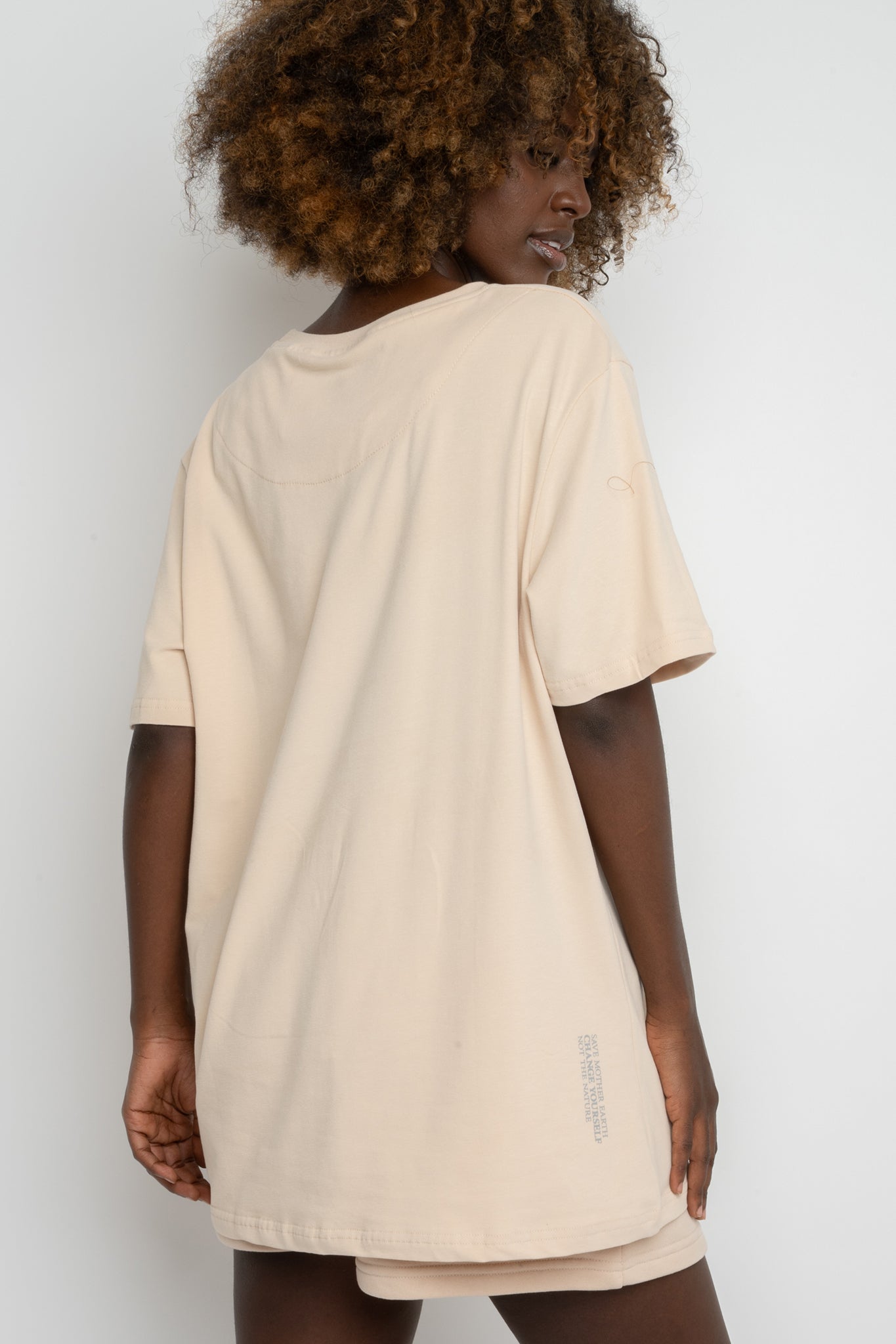 OVERSIZE T-SHIRT LIGHT BEIGE - HURON