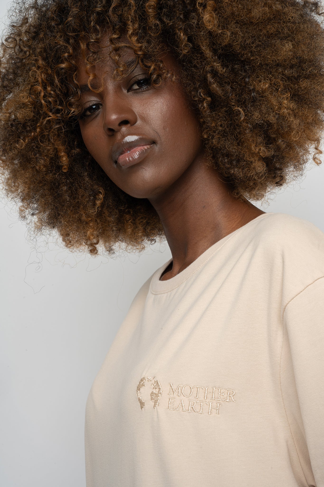 OVERSIZE T-SHIRT LIGHT BEIGE - HURON