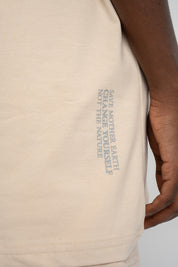 OVERSIZE T-SHIRT LIGHT BEIGE - HURON