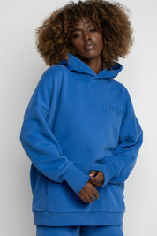 OVERSIZE HOODED SWEATSHIRT CORNFLOWER - EGERIA