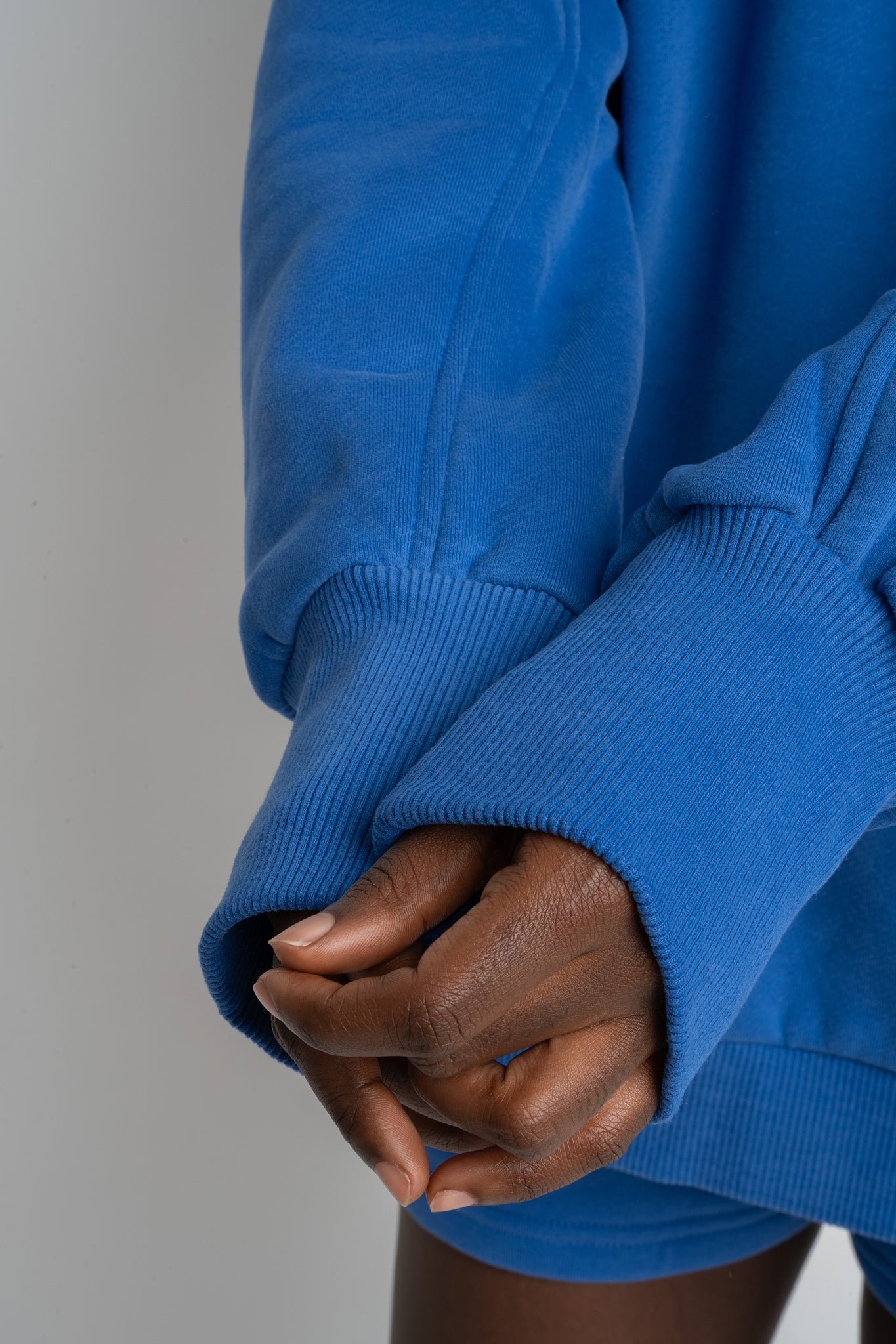 OVERSIZE HOODED SWEATSHIRT CORNFLOWER - EGERIA
