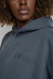BLUZA OVERSIZE Z KAPTUREM GRAFITOWA- EGERIA