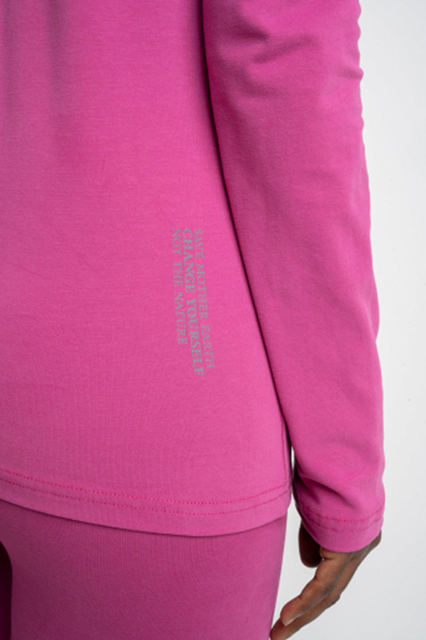 PINK COTTON LONG-SLEEVE BLOUSE - KANDY
