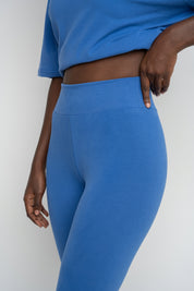COTTON LEGGINGS CORNFLOWER BLUE - LUIZIANA