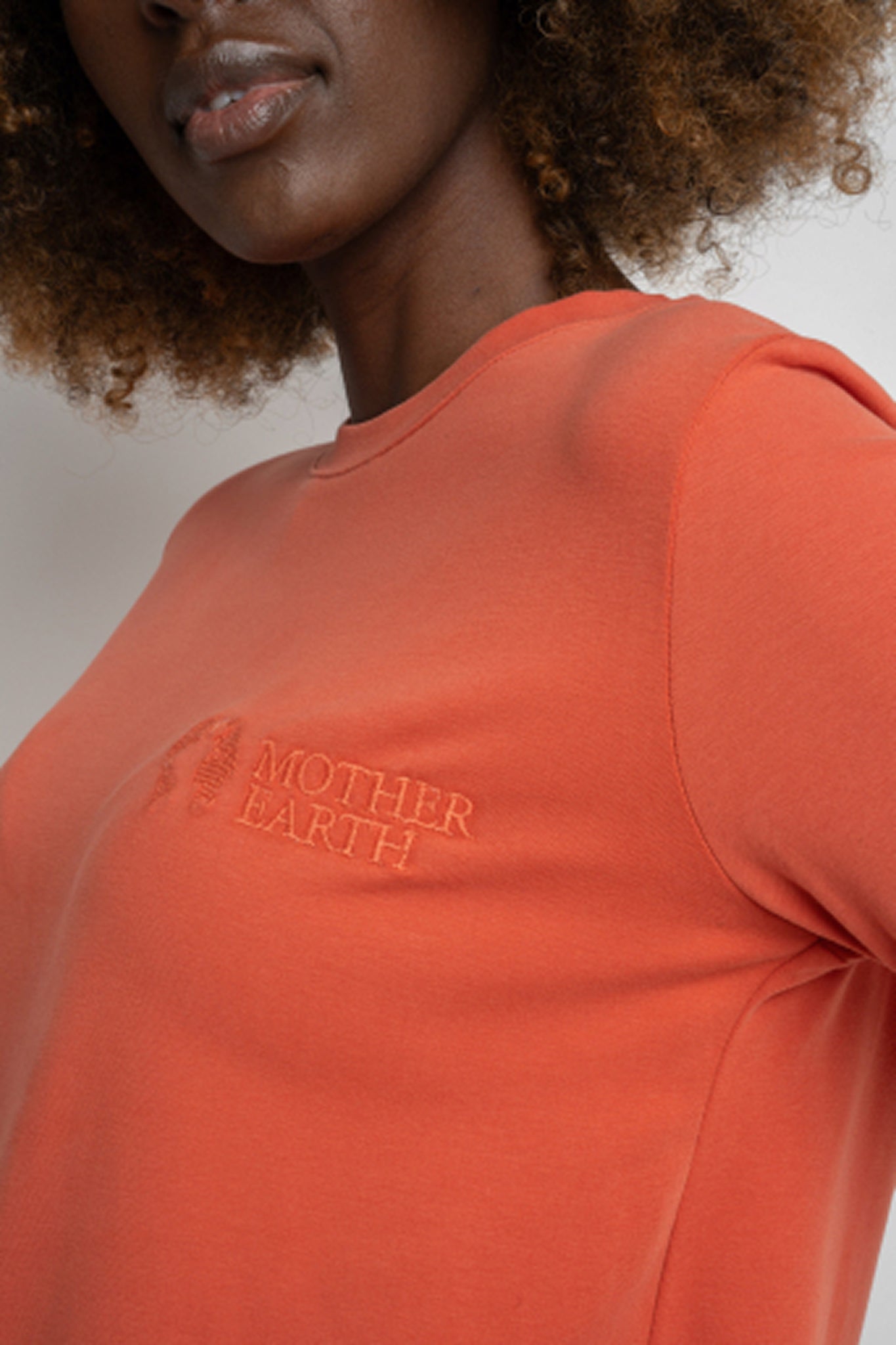 ORANGE COTTON LONG-SLEEVE BLOUSE - KANDY
