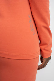 ORANGE COTTON LONG-SLEEVE BLOUSE - KANDY