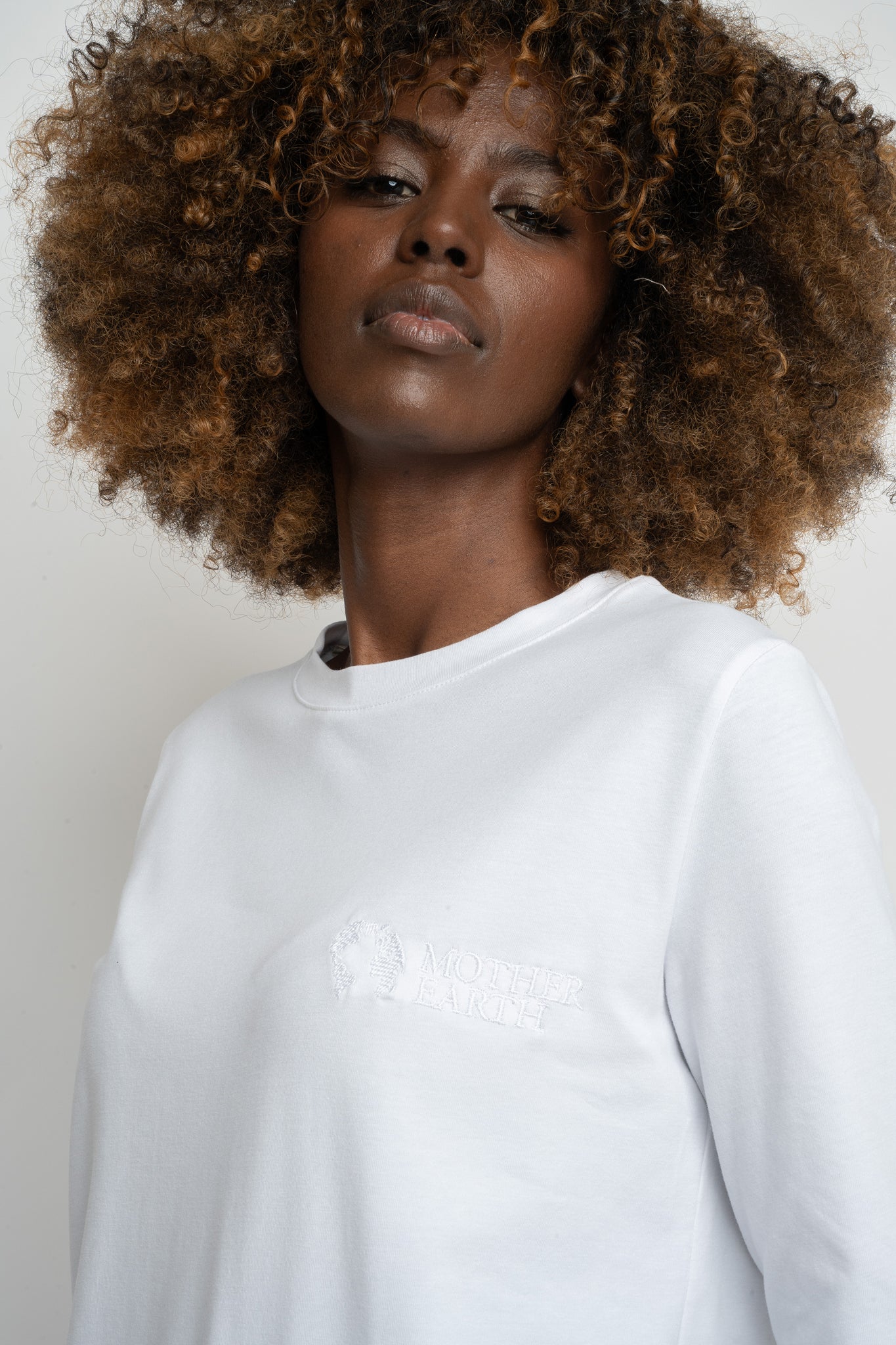 COTTON LONG-SLEEVE BLOUSE WHITE - KANDY