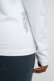 COTTON LONG-SLEEVE BLOUSE WHITE - KANDY