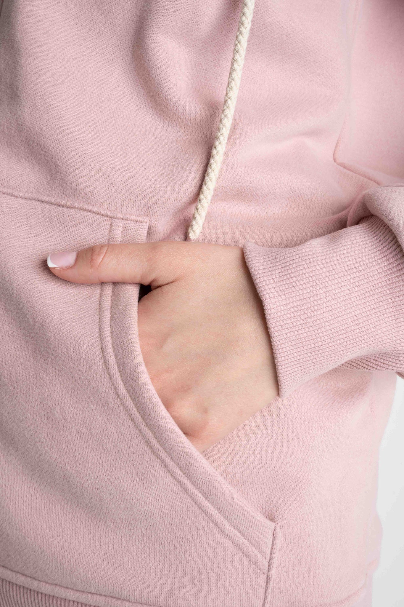 LIGHT PINK ZIP-UP HOODIE - ARINA