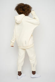 OVERSIZE SWEATSHIRT WITH HOOD ECRU - EGERIA
