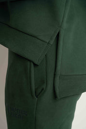 REGULAR FIT SWEATSHIRT WITH LONG BACK, DARK GREEN - COOK
