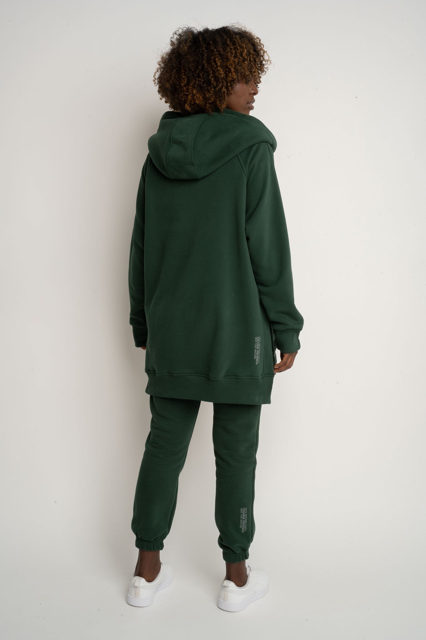 OVERSIZE DARK GREEN HOODIE - ESMERALDA