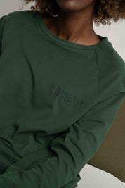 DARK GREEN LONG-SLEEVE BLOUSE - INARI