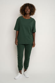 Women's Dark Green T-Shirt - Oyster