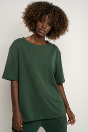 Women's Dark Green T-Shirt - Oyster