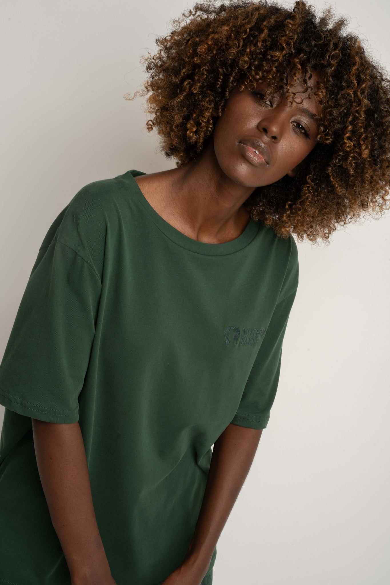 Women's Dark Green T-Shirt - Oyster