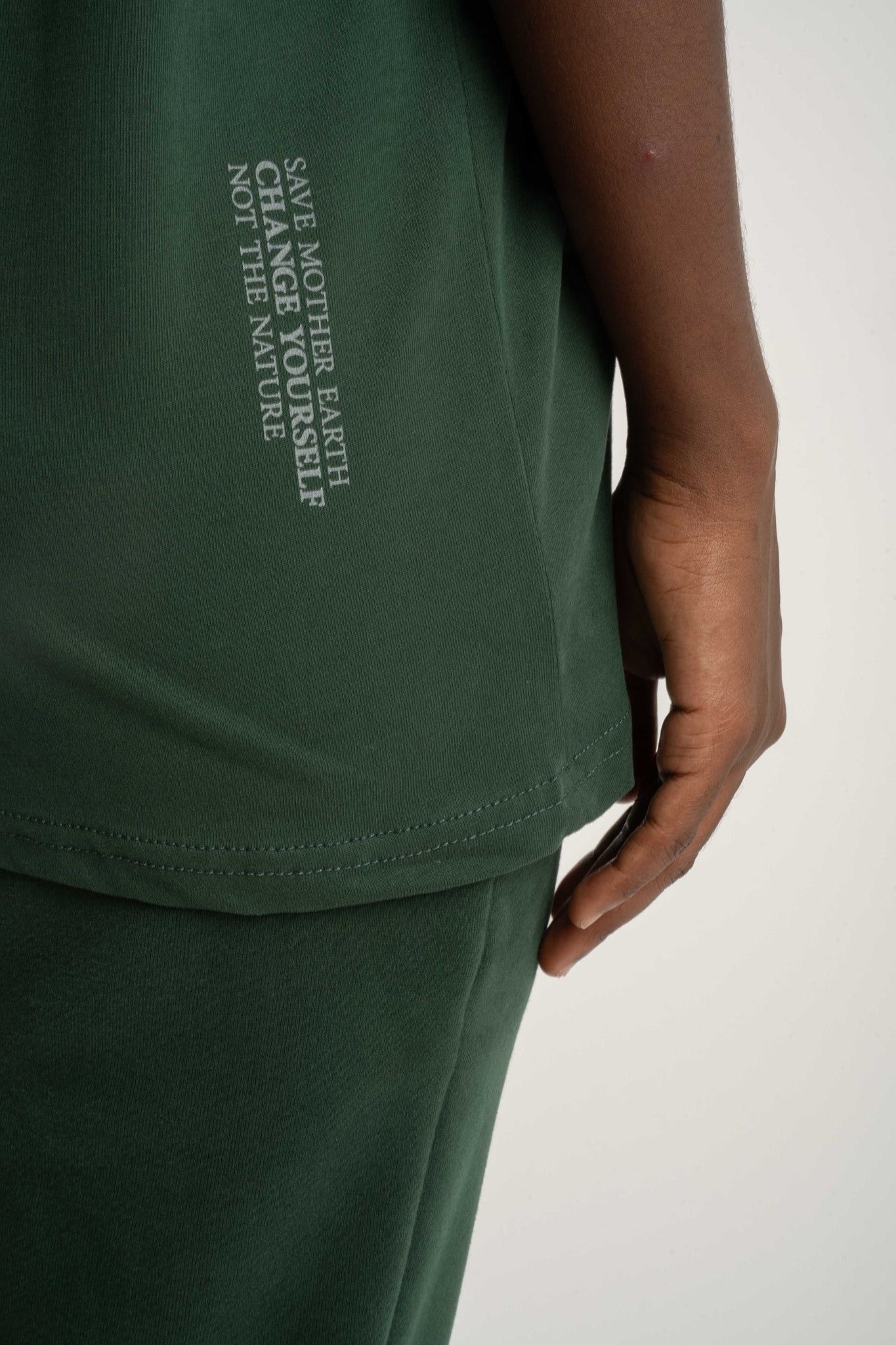 Women's Dark Green T-Shirt - Oyster