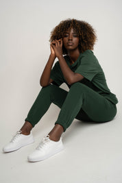 Women's Dark Green T-Shirt - Oyster