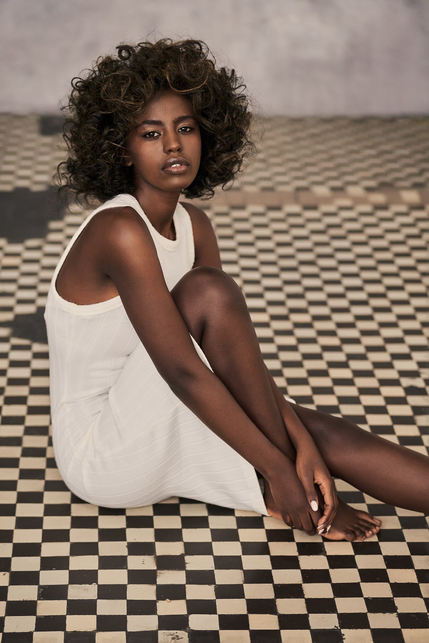 FITTED DRESS WITH STRAPS LIGHT GREY - ANJOU
