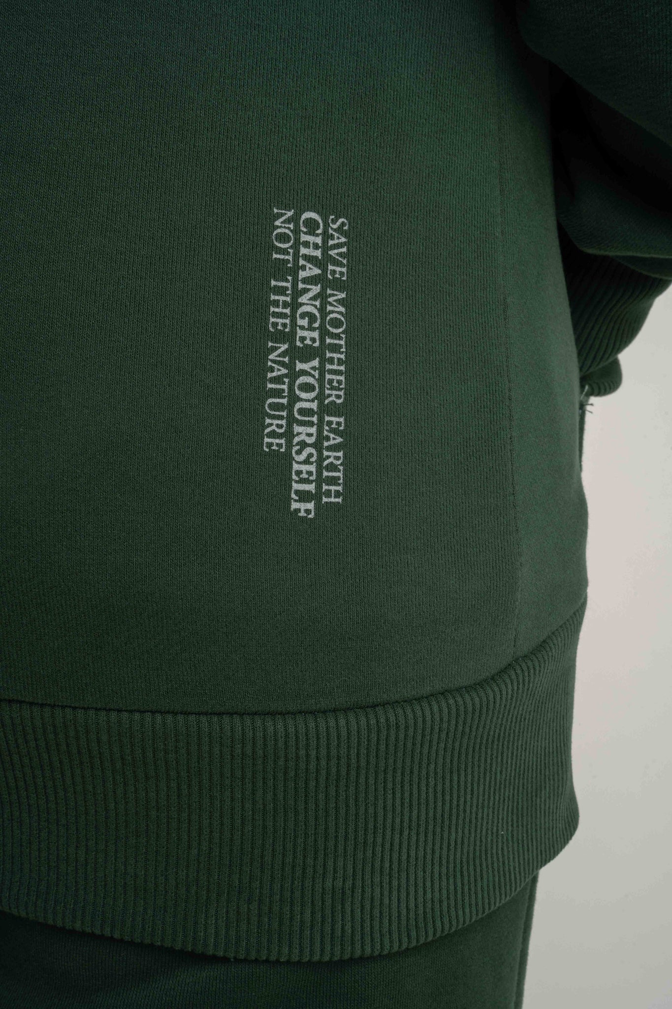 Dark Green Zip-Up Hoodie - Zanzibar