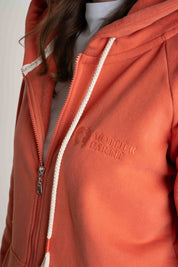 ORANGE ZIP-UP HOODIE - ARINA